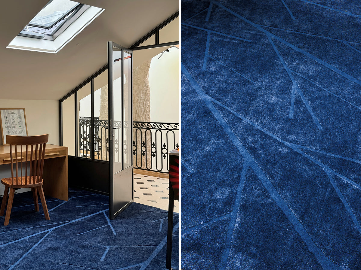 moquette bleue little cabari