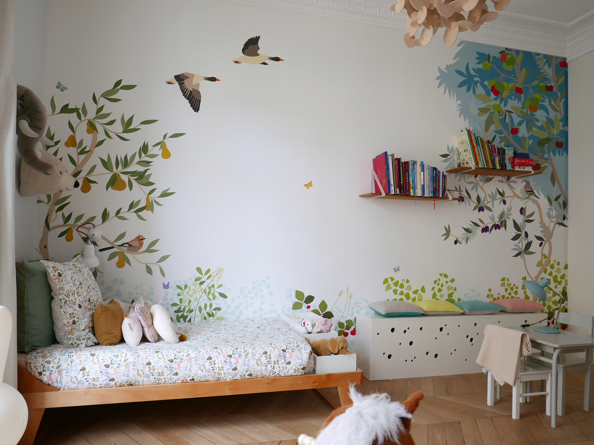 little cabari papier peint nature oiseau couleur multicolore