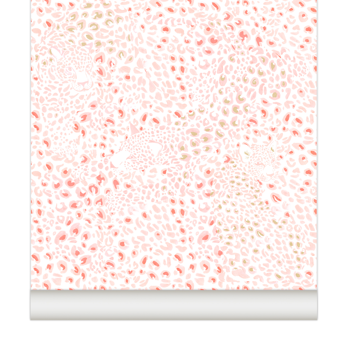 little cabari papier peint leopard couleur rose