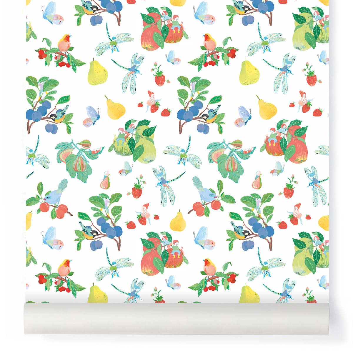 little cabari papier peint plante fruit nature couleur multicolore