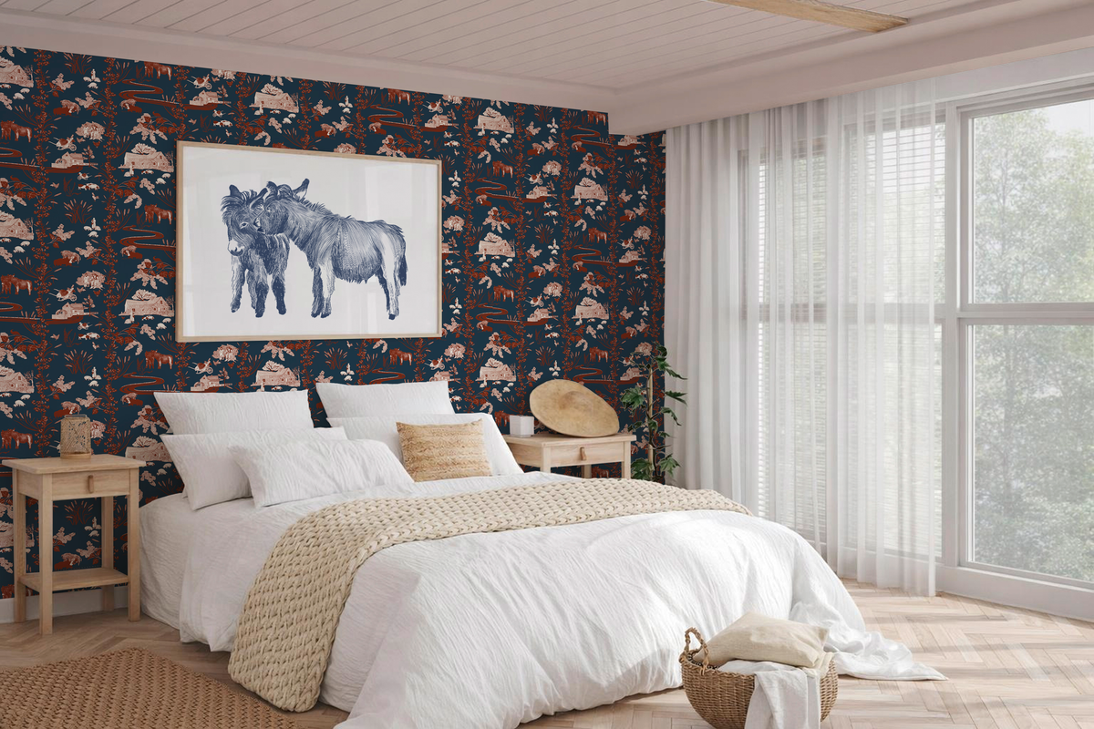 papier peint toile de jouy