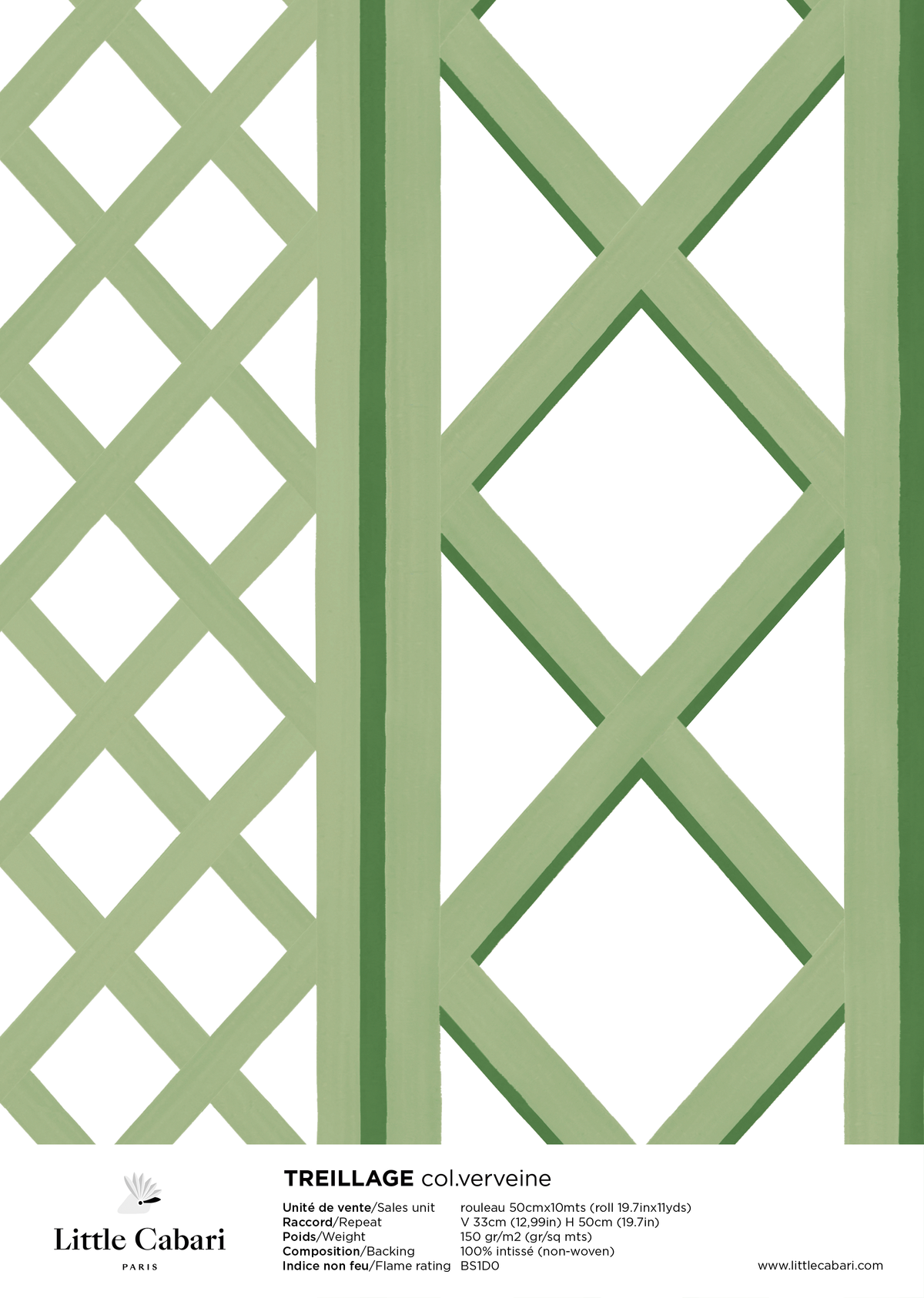 Wallpaper TREILLAGE verbena color