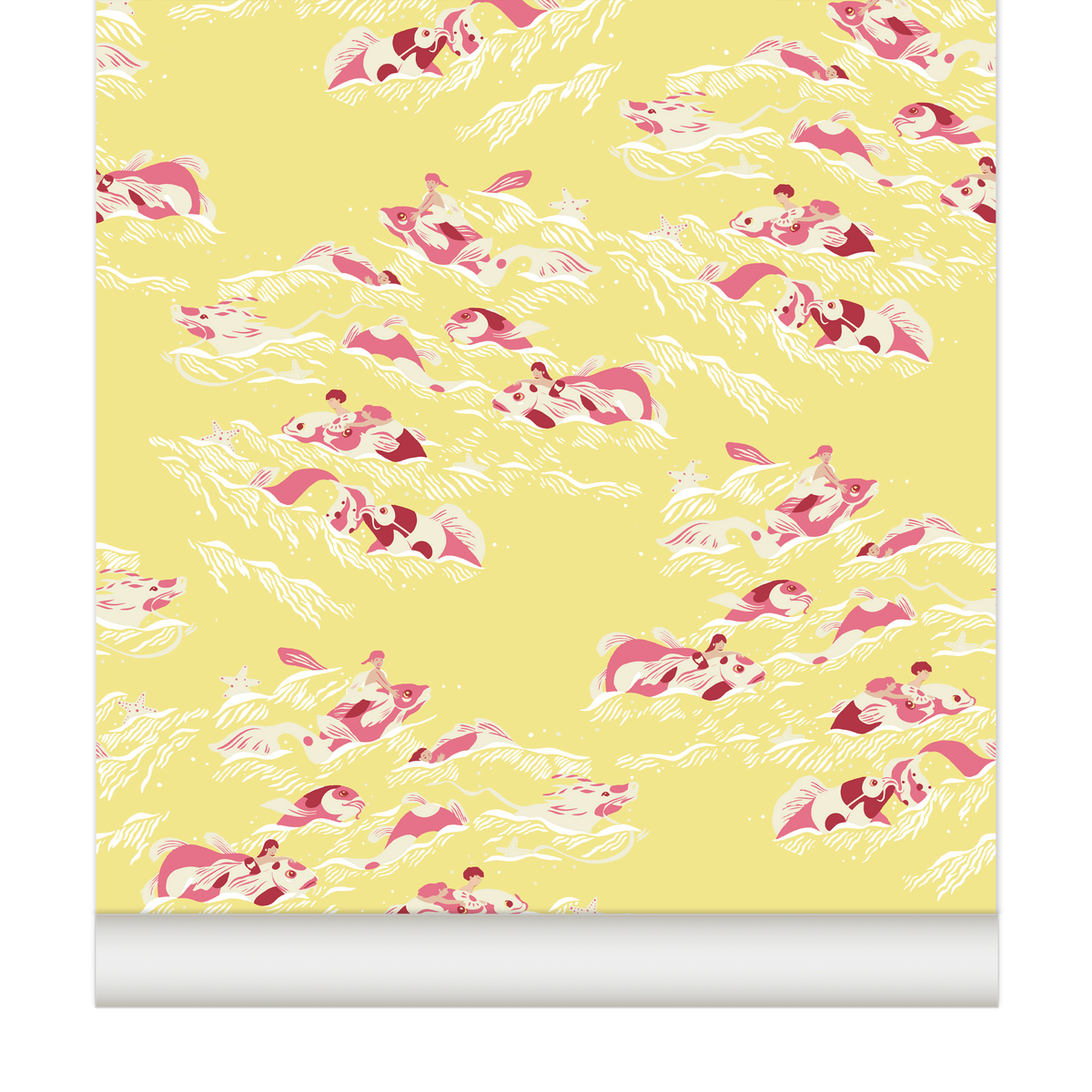 papier peint poisson dragon