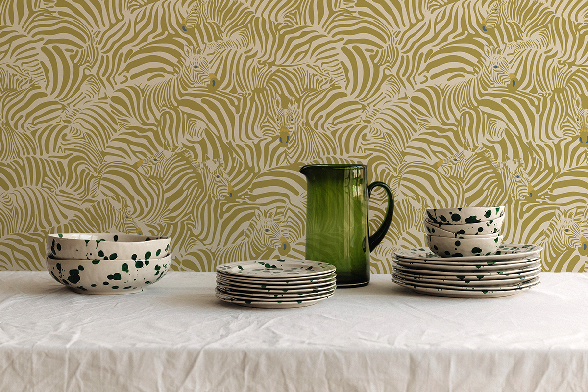 papier peint motif zebre