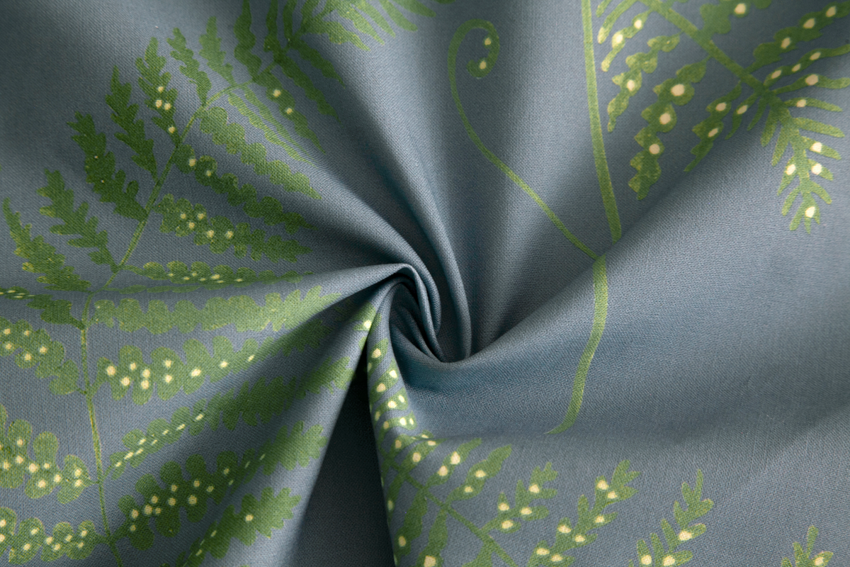 Little Cabari tissu d'ameublement rideau feuille couleur vert gris