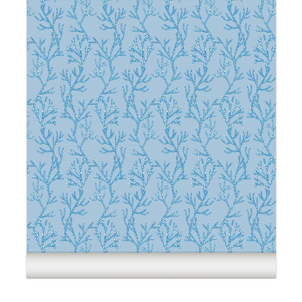 little cabari papier peint corail bleu ocean collection croisiere