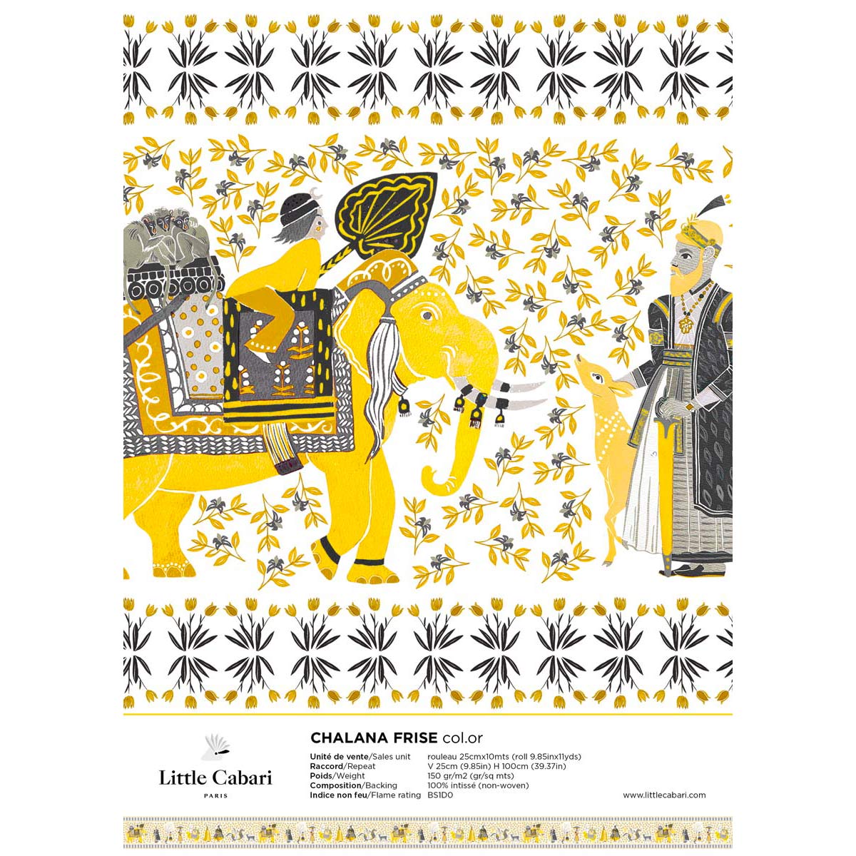 papier peint little cabari chalana frise