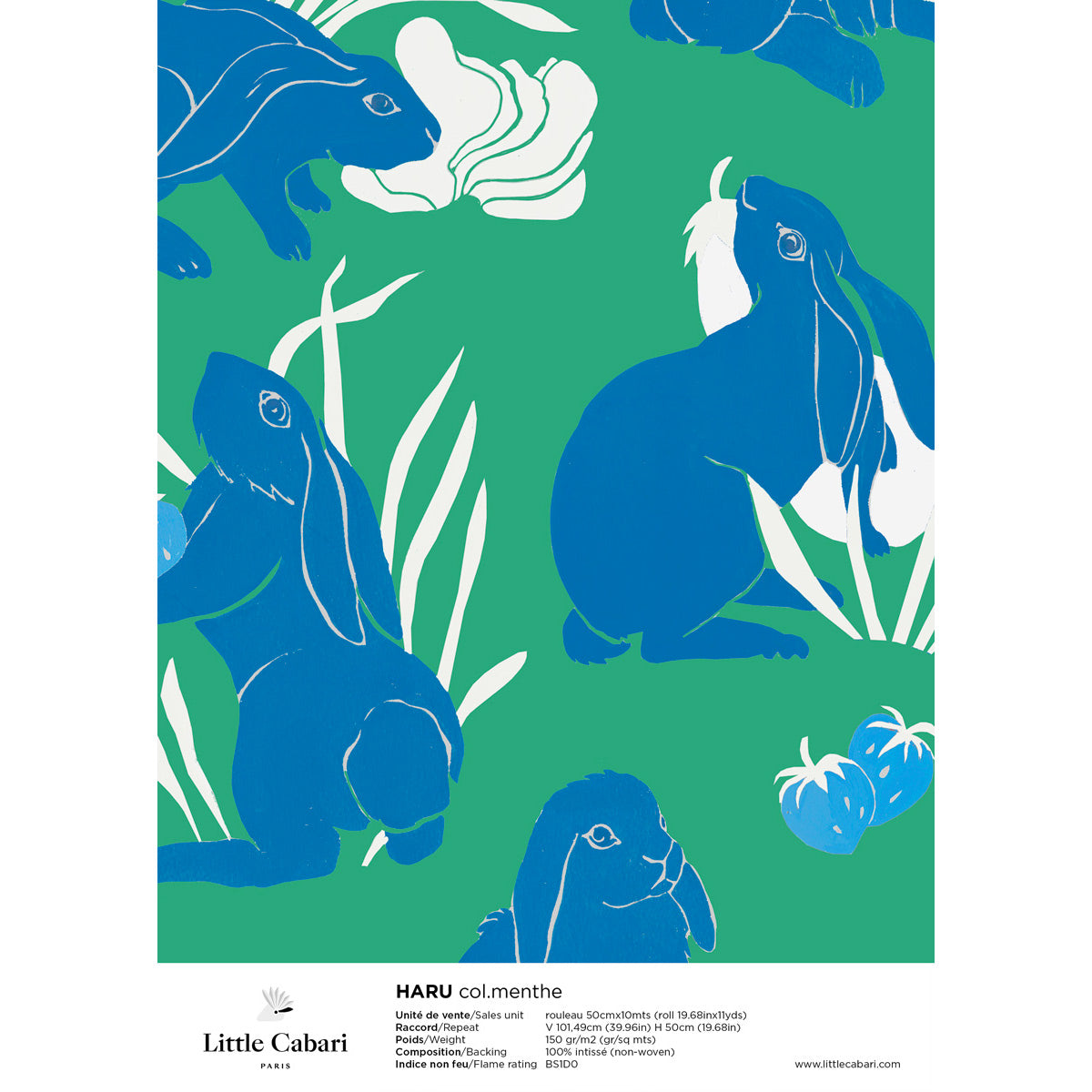 papier peint little cabari haru pré