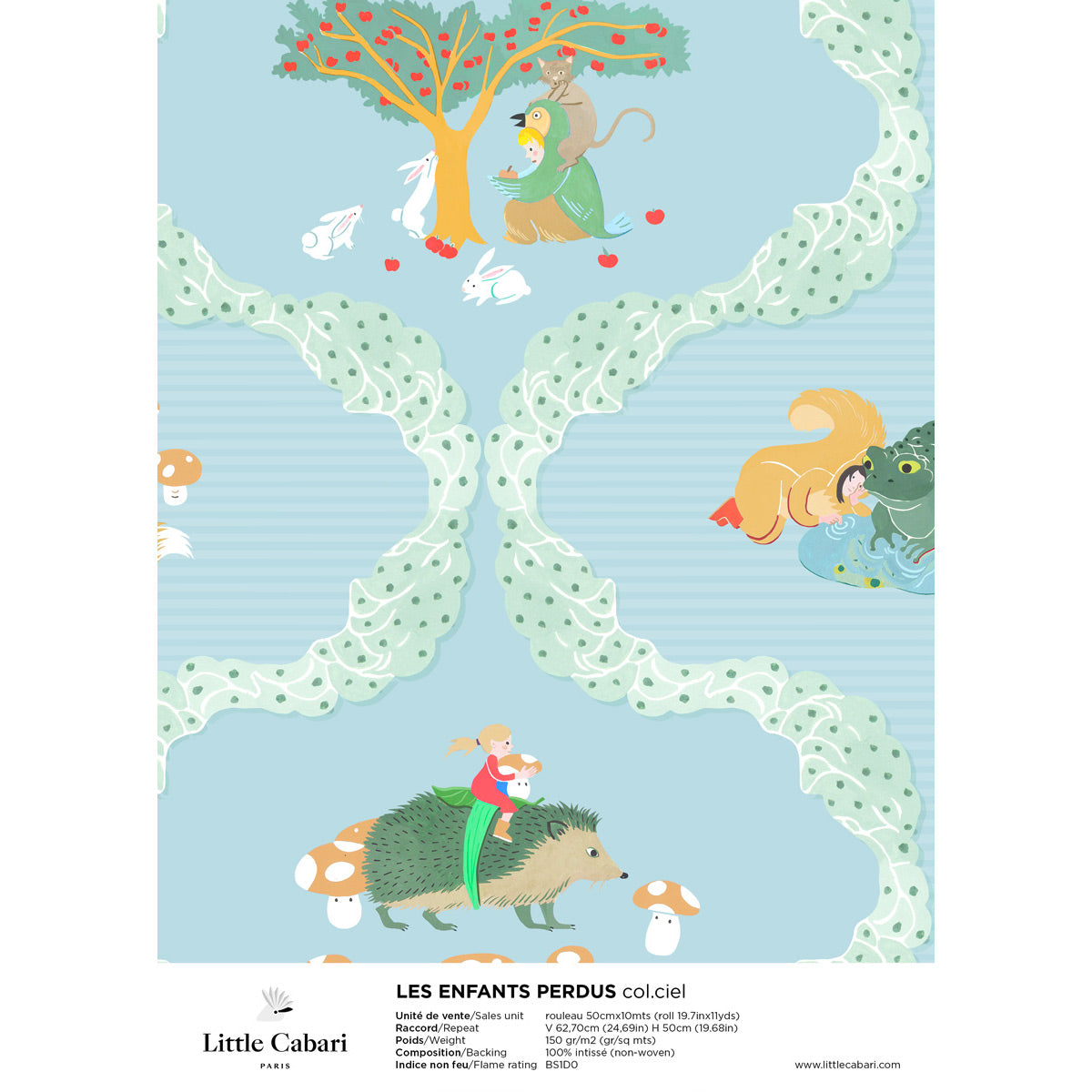 papier peint little cabari les enfants perdus ciel