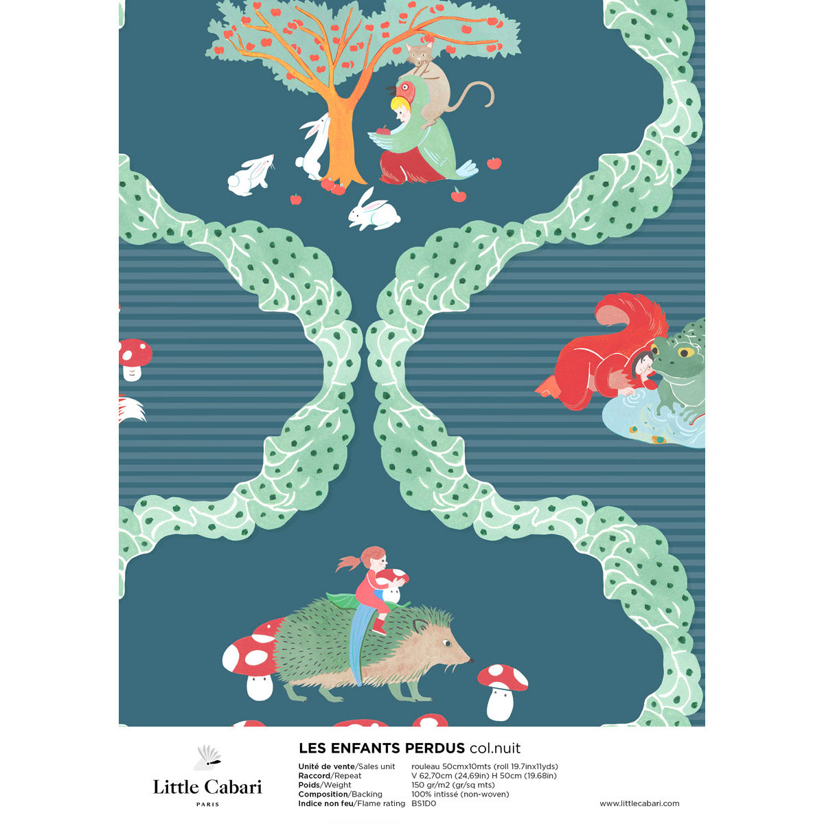 papier peint little cabari les enfants perdus nuit