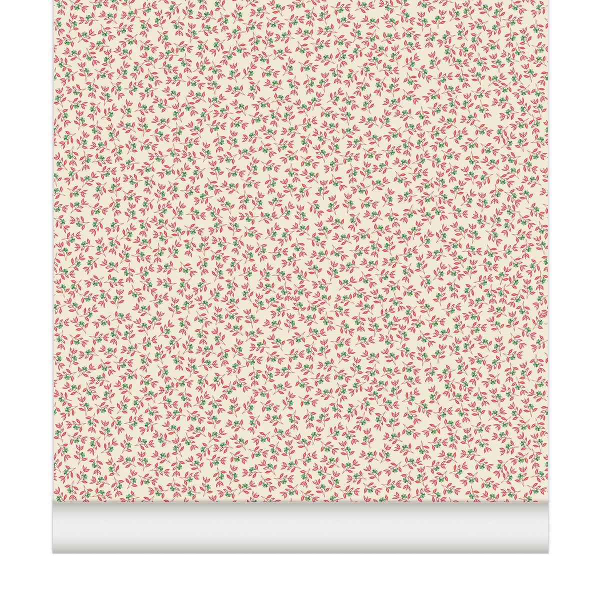 little cabari papier peint fleur couleur rose vert