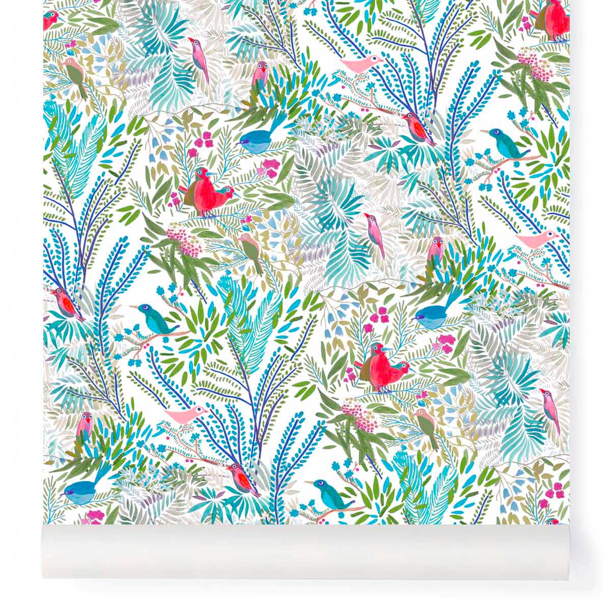 little cabari papier peint nature oiseau couleur multicolore