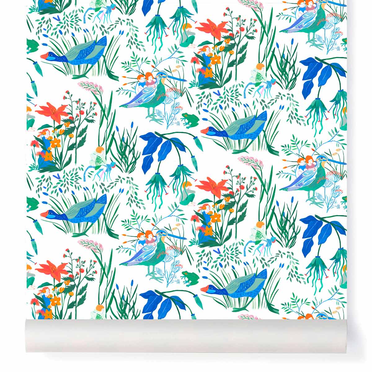 little cabari papier peint animal enfant plante couleur multicolore