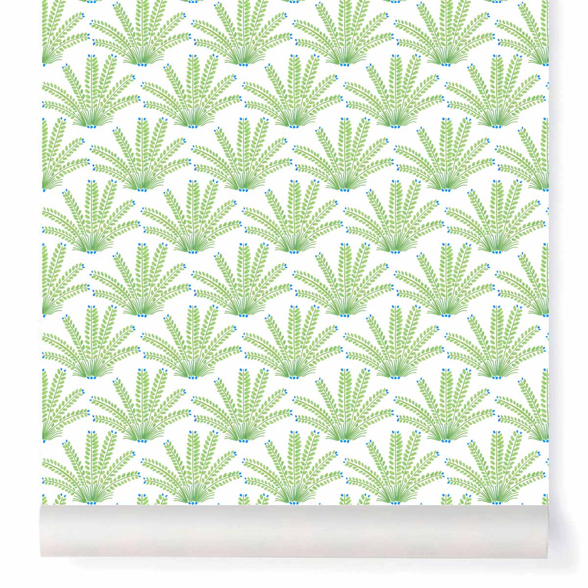 little cabari papier peint plante couleur vert