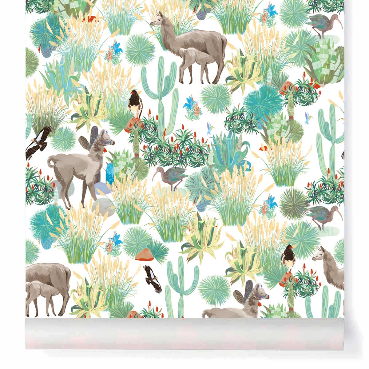 little cabari lama plante couleur vert bleu gris