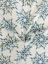 little cabari coupon de tissu oiseaux couleur bleu vert