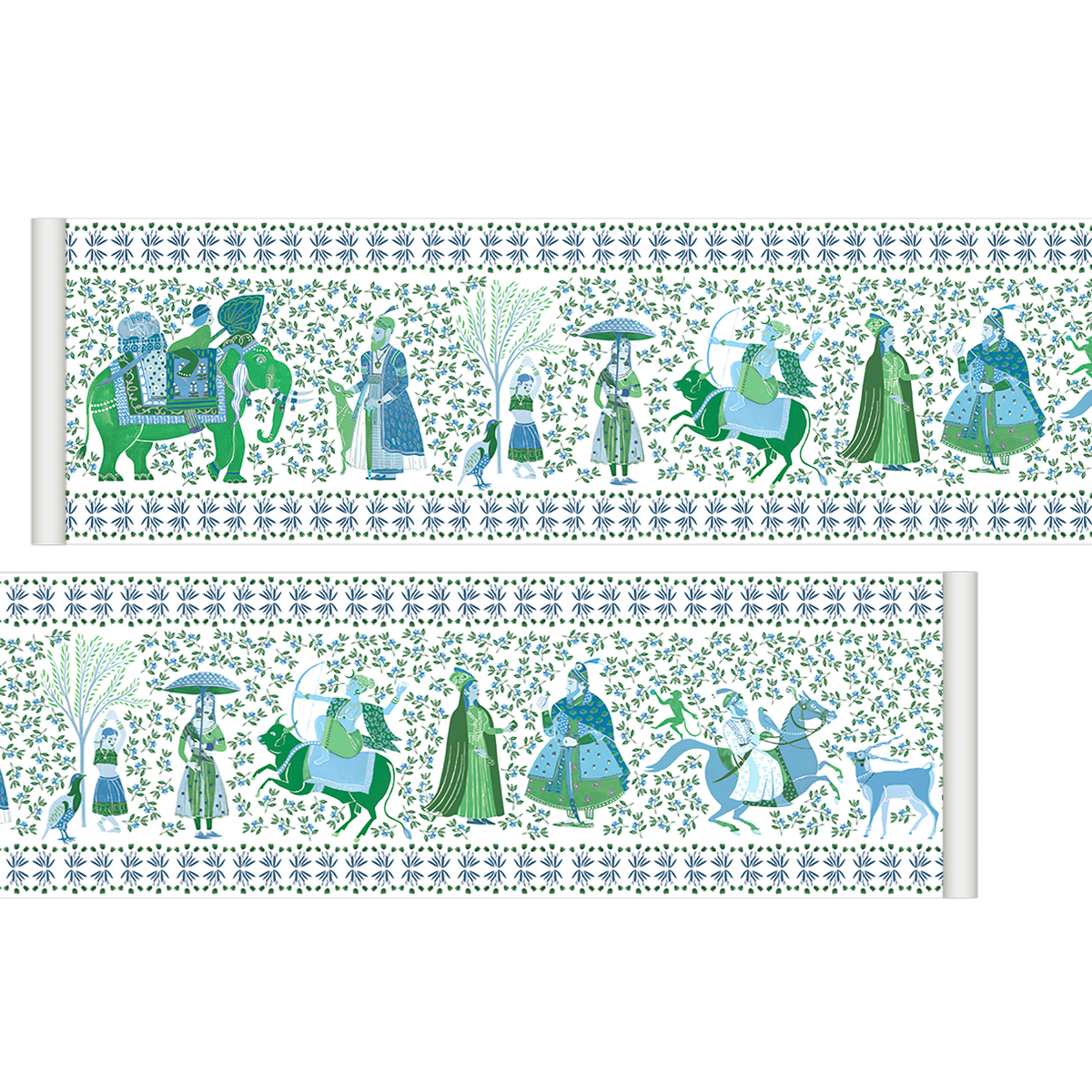 little cabari frise fleur animal couleur vert bleu