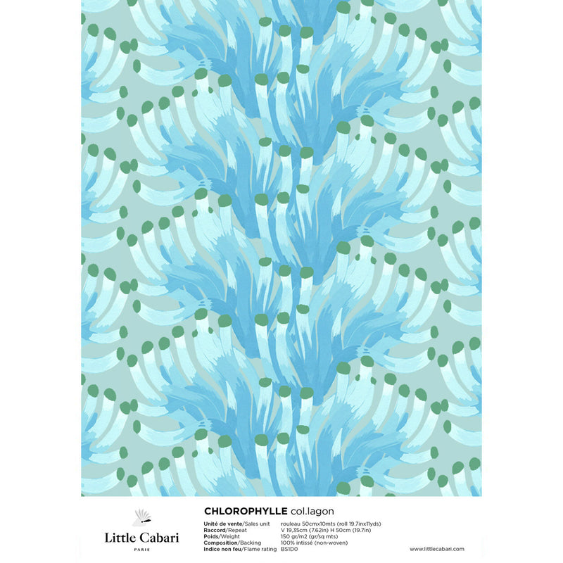 little cabari papier peint chlorophylle lagon