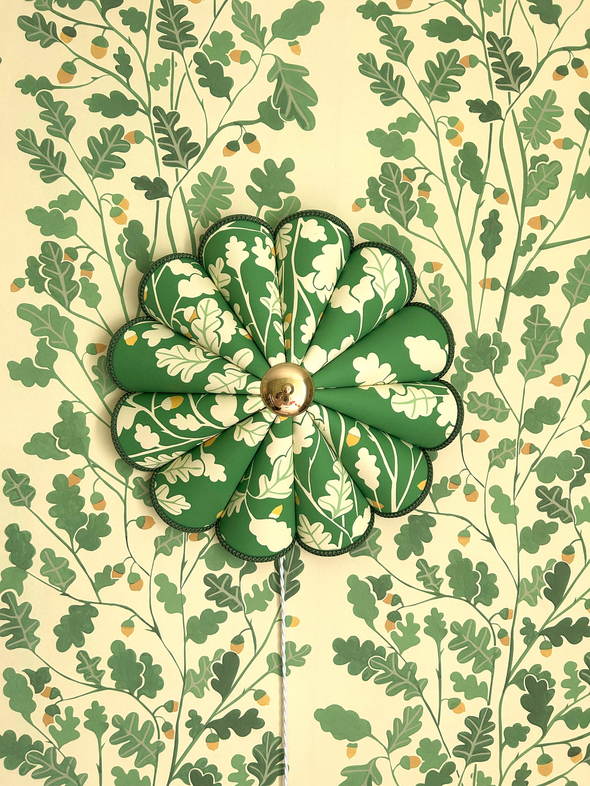 applique tissu chenes vert
