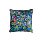 coussin multicolore oiseaux jazz fleurs