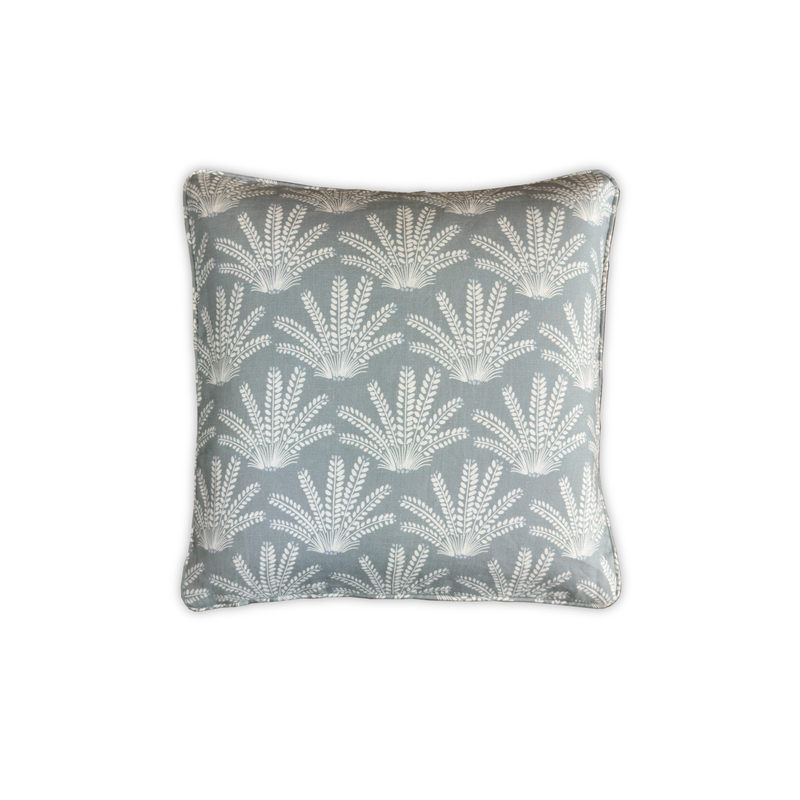 coussin déco palmes sauge