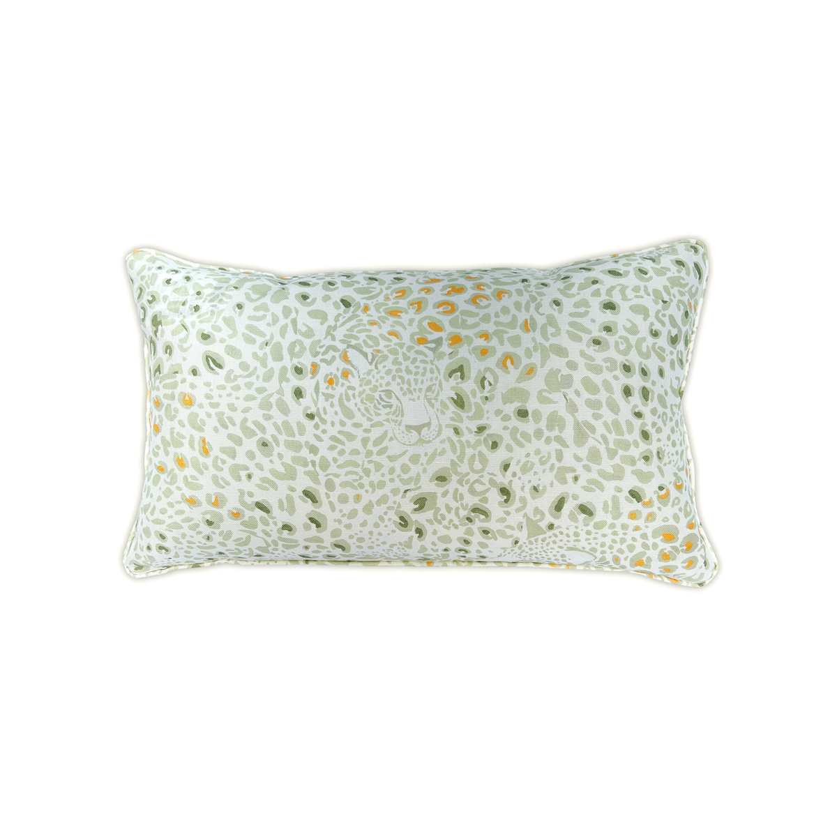 coussin leopard sauge