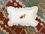 coussin volant broderie cheval