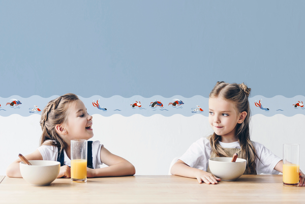 papier peint frise dragon