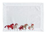 set de table broderie chevaux