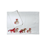 linge de table broderie equestre