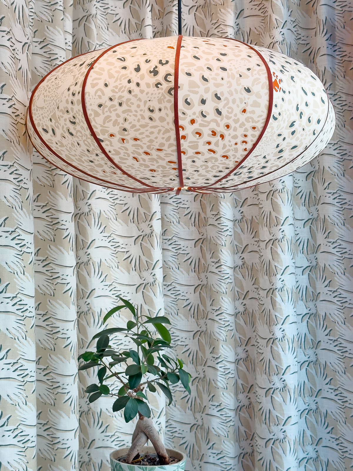 abat jour suspension leopard