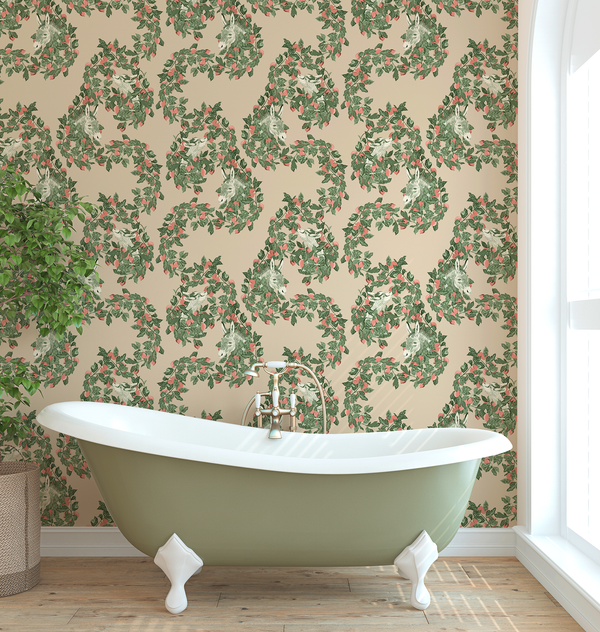 papier peint citron ane chevre