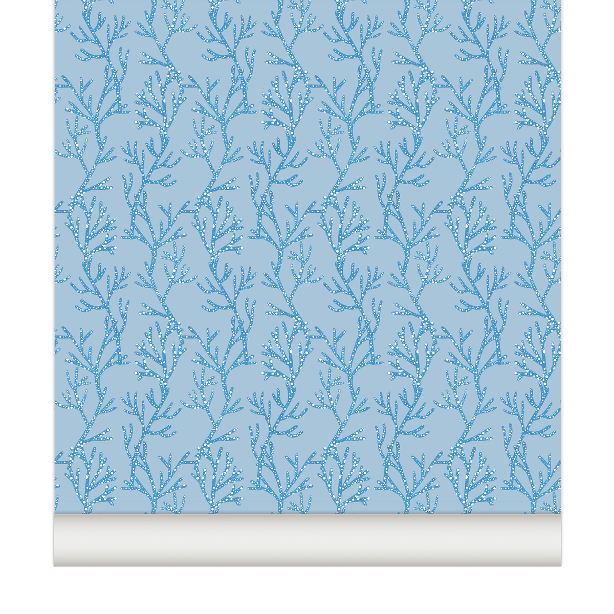 little cabari papier peint corail couleur bleu