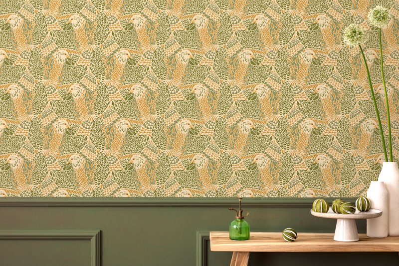 Wallpaper CHEETAH Grenadine color 