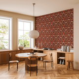 papier peint etriers bordeaux