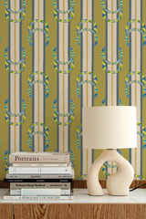 papier peint rayure anneaux