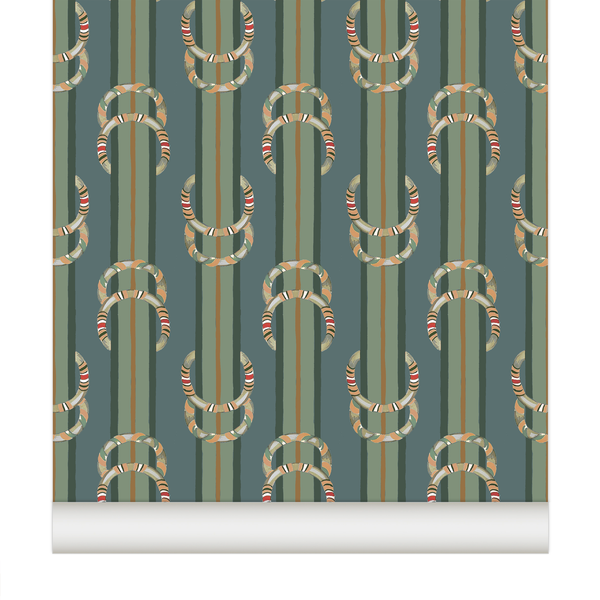 papier peint rayure gaucho fumé