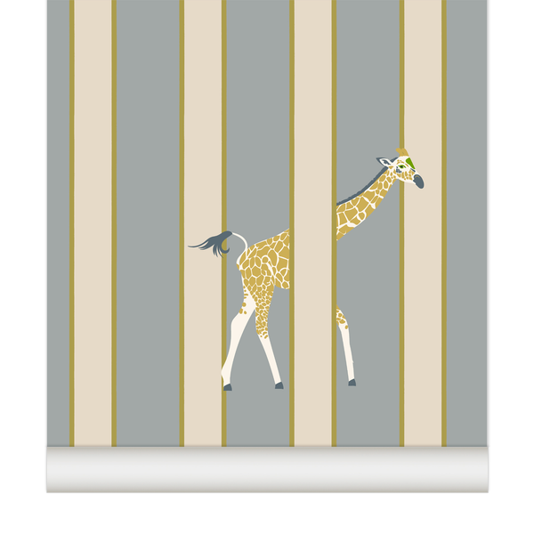 papier peint rayure girafe