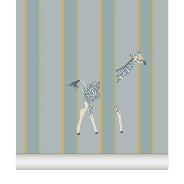 papier peint rayure girafe