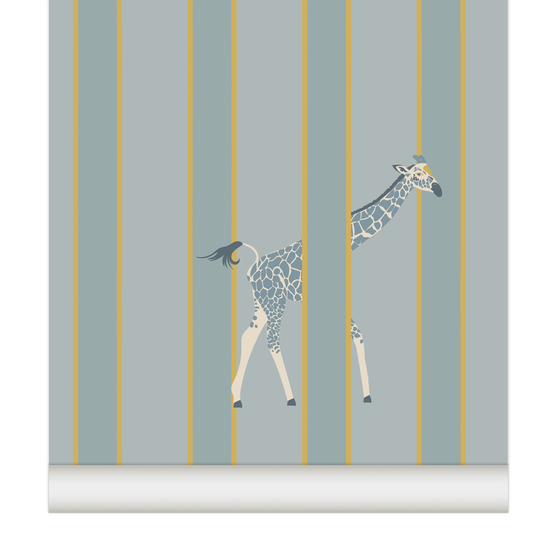 papier peint rayure girafe