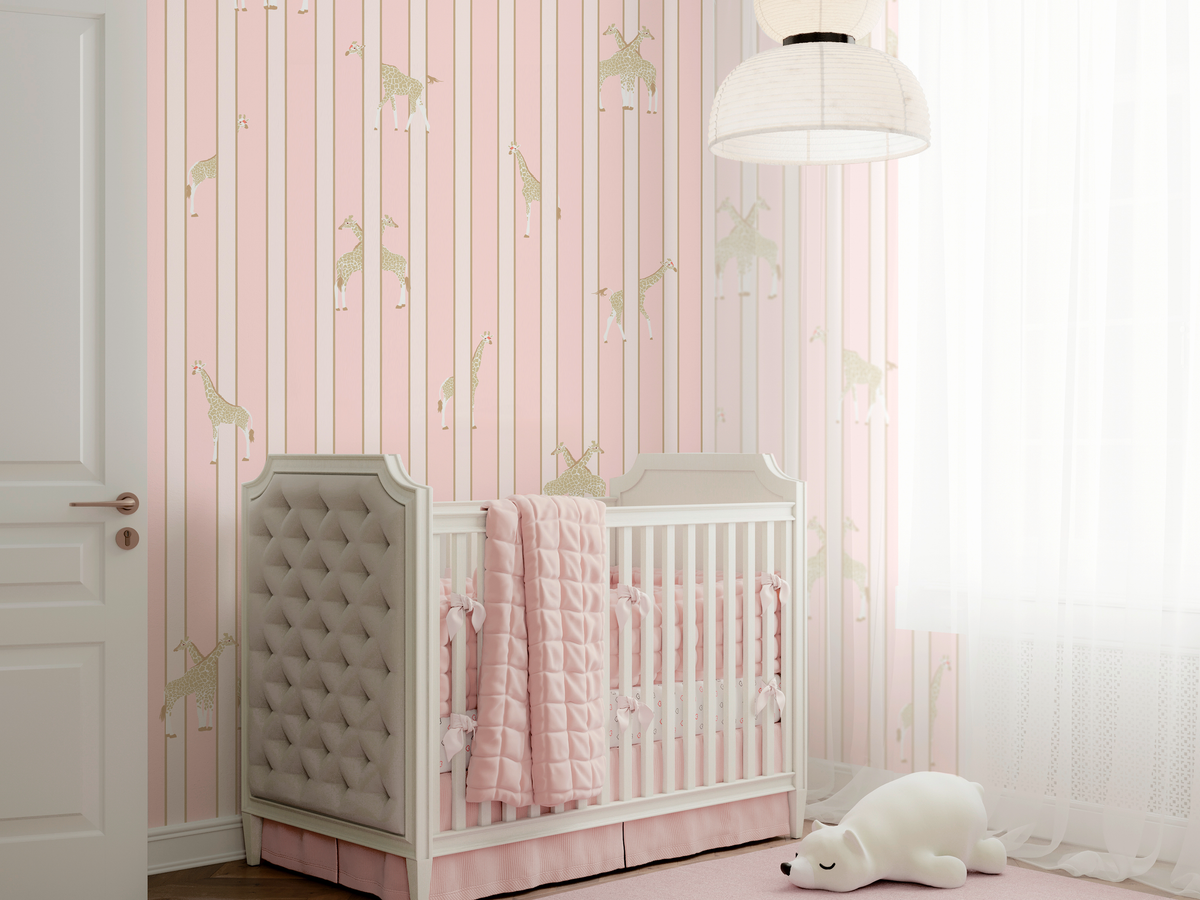 papier peint girafe rayure enfant