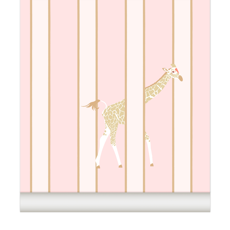 papier peint rayure girafe