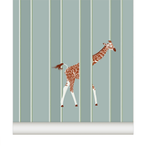 papier peint rayure girafe