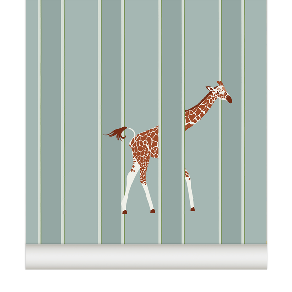 papier peint rayure girafe