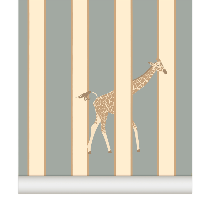 papier peint rayure girafe