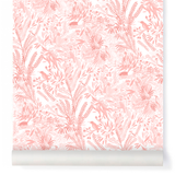 little cabari papier peint nature oiseau couleur rose