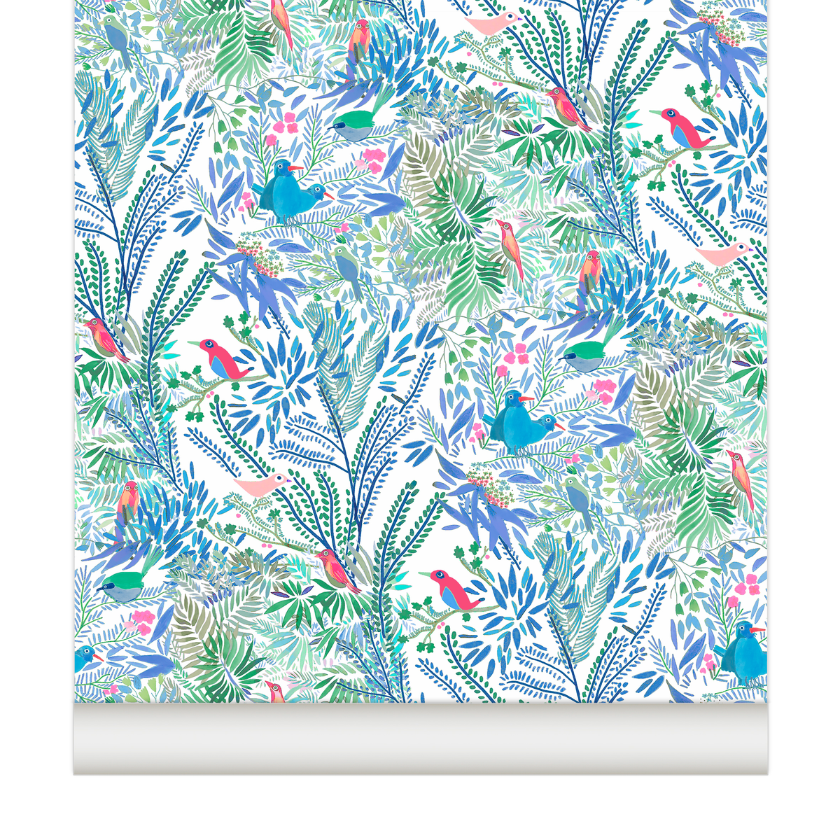 little cabari papier peint nature oiseau couleur multicolore 