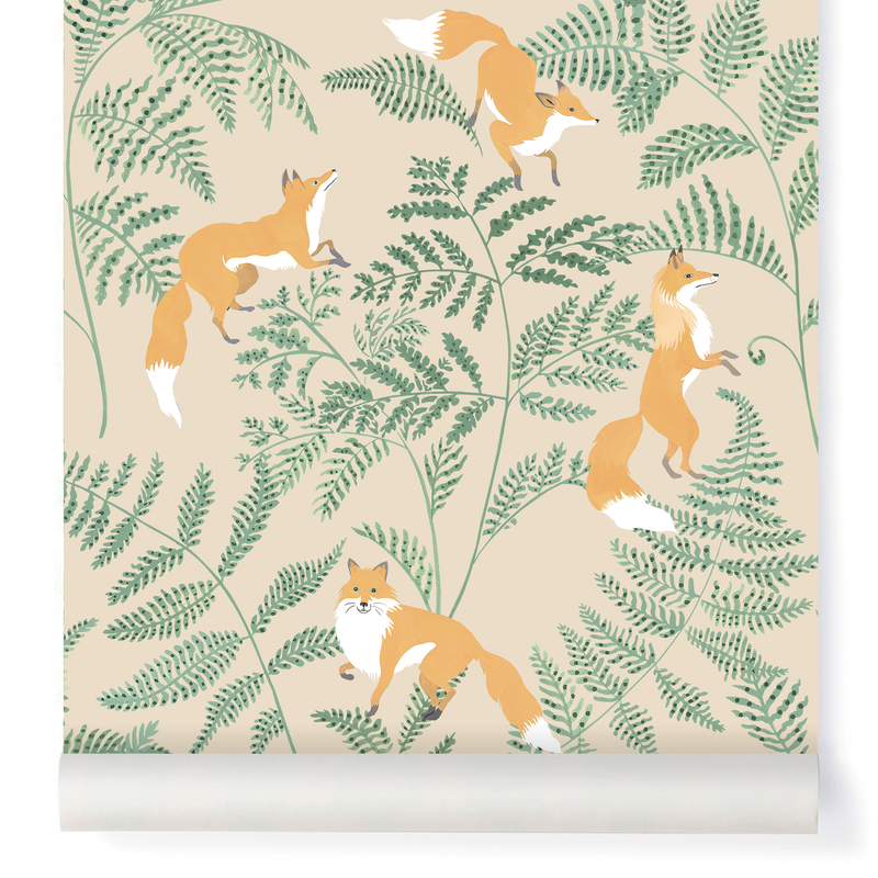 Wallpaper KITSUNE Beige color – Little Cabari