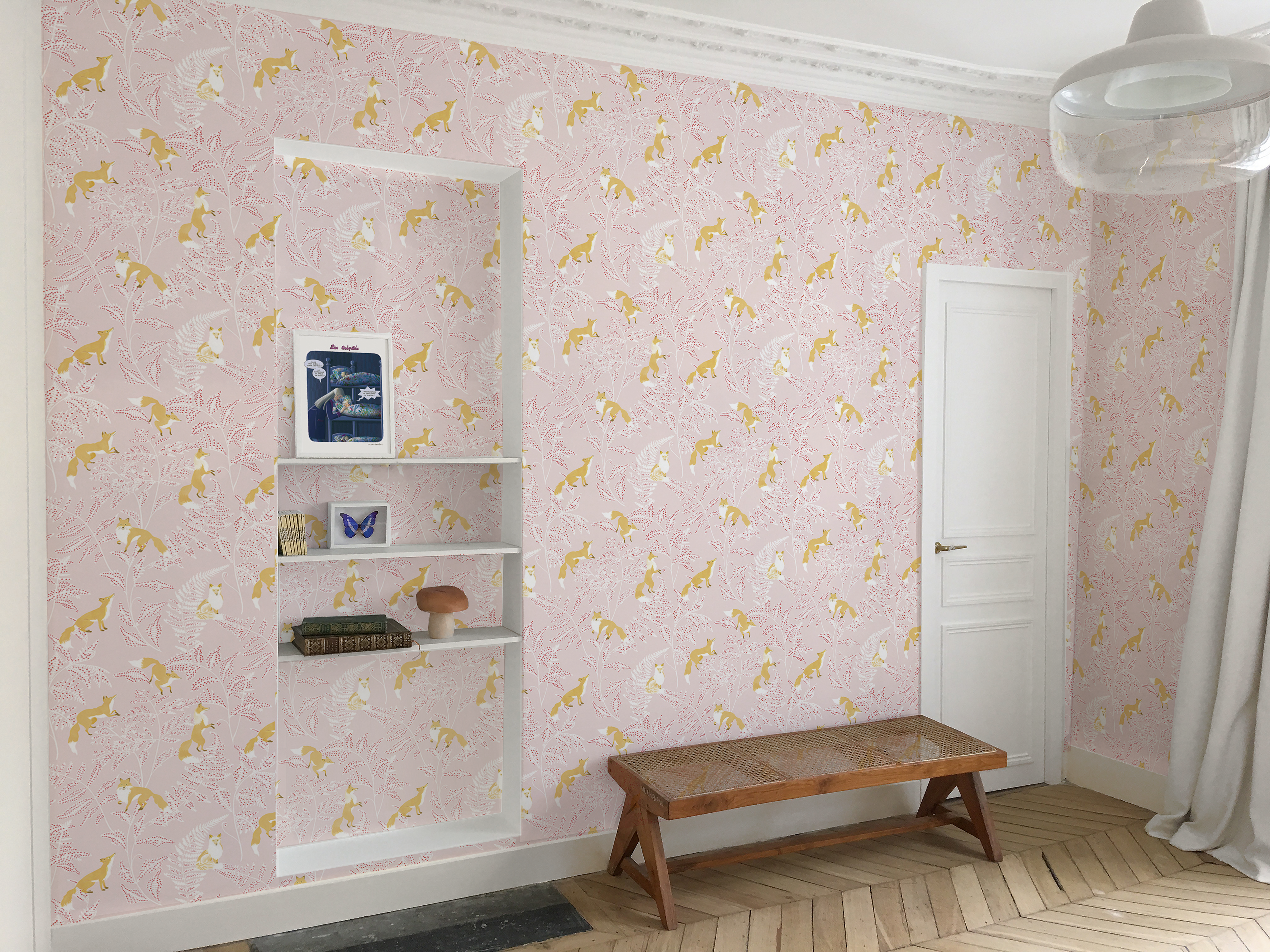 Wallpaper KITSUNE Rose color – Little Cabari