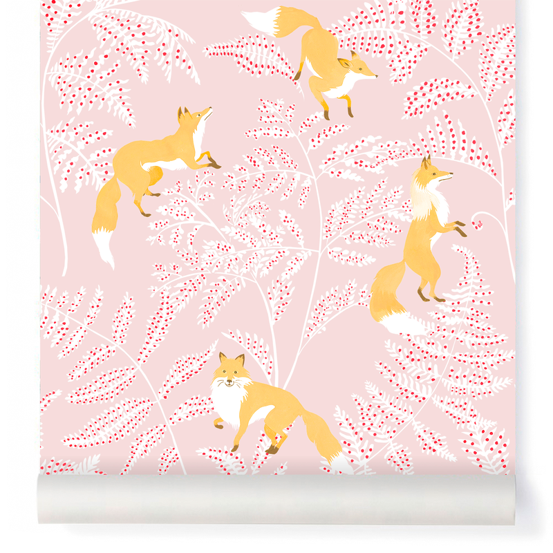 Wallpaper KITSUNE Rose color – Little Cabari